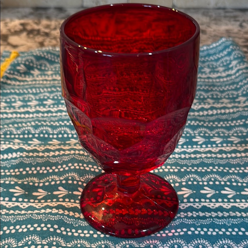 Viking Georgean Red Goblet in Excellent Condition